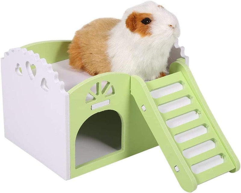 Zerone Hamster House Nest, Pet Small Animal Hideout Hamster House Deluxe Two Layers Squirrel Hedgehog Chinchilla Bed House Cage Nest Hamster Accessories (Green) Animals & Pet Supplies > Pet Supplies > Bird Supplies > Bird Cages & Stands Zerone Green  