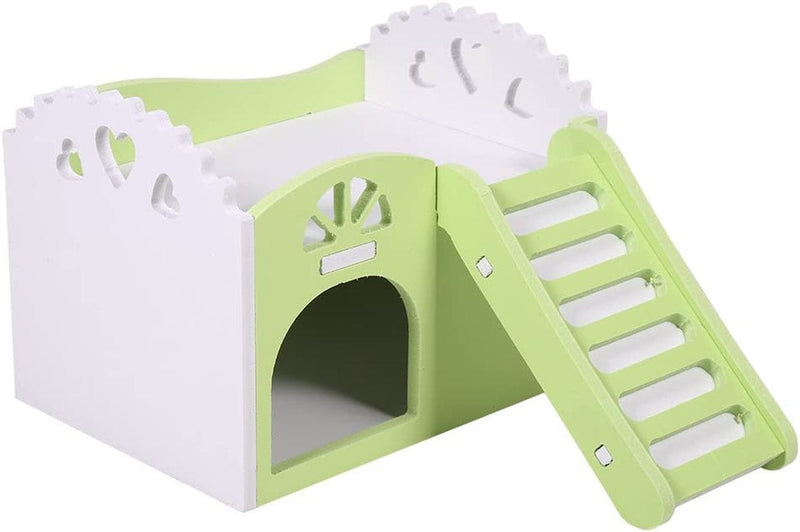Zerone Hamster House Nest, Pet Small Animal Hideout Hamster House Deluxe Two Layers Squirrel Hedgehog Chinchilla Bed House Cage Nest Hamster Accessories (Green) Animals & Pet Supplies > Pet Supplies > Bird Supplies > Bird Cages & Stands Zerone   