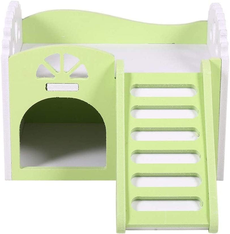 Zerone Hamster House Nest, Pet Small Animal Hideout Hamster House Deluxe Two Layers Squirrel Hedgehog Chinchilla Bed House Cage Nest Hamster Accessories (Green) Animals & Pet Supplies > Pet Supplies > Bird Supplies > Bird Cages & Stands Zerone   