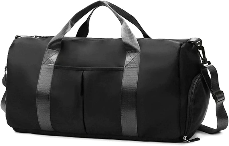 ZGWJ Travel Duffed Tote Bag, Waterproof Fold-Able and Expandable Weekender Bag for Swim Sports Gym Bag Sporting Goods > Outdoor Recreation > Winter Sports & Activities ZGWJ G-Black  