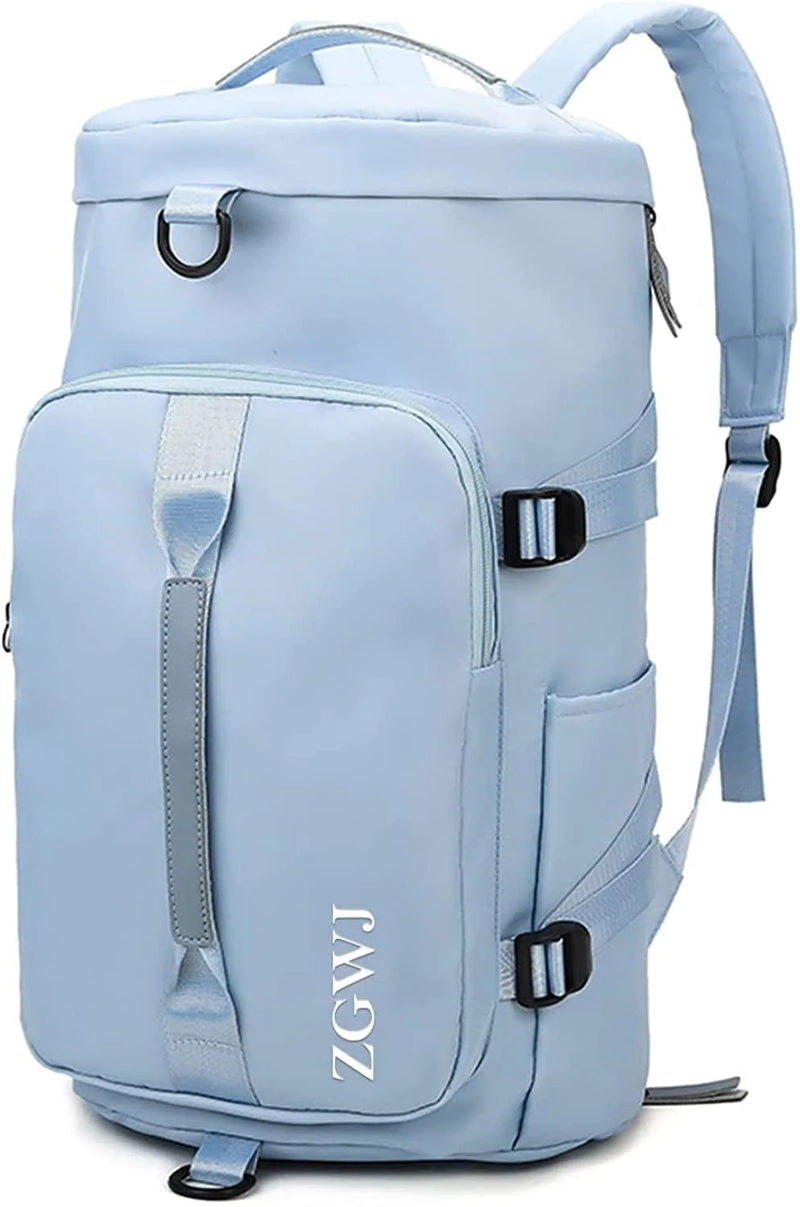 ZGWJ Travel Duffed Tote Bag, Waterproof Fold-Able and Expandable Weekender Bag for Swim Sports Gym Bag Sporting Goods > Outdoor Recreation > Winter Sports & Activities ZGWJ NG-Light Blue  