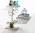 ZGZD Rustic Floating Shelves Wall Mounted Display Ledge Shelf, Perfect for Bedroom, Bathroom, Living Room and Kitchen Storage, Set of 3, 5.9" Deep Furniture > Shelving > Wall Shelves & Ledges ZGZD Rustic 6.7" Deep 
