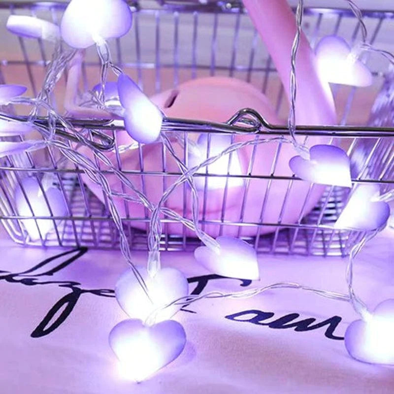 Zhaomeidaxi Valentine Day Decorations 5/10Ft 10/20Leds Heart Shaped Twinkle Fairy String Lights Battery Operated Fairy Lights for Kids Bedroom Wedding Indoor Party Valentines Day Mothers Day Decor Home & Garden > Decor > Seasonal & Holiday Decorations zhaomeidaxi   