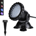 ZHGSERVU Pond Lights Underwater Fountain Light 3.5W Color Changing Submersible Spotlight with 36-LED Bulbs Christmas Light Waterproof IP68 Pool Light for Pond Aqaurium Garden Fish Tank Home & Garden > Pool & Spa > Pool & Spa Accessories ZHGSERVU Set of 1 With Stake (No Remote)  