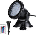 ZHGSERVU Pond Lights Underwater Fountain Light 3.5W Color Changing Submersible Spotlight with 36-LED Bulbs Christmas Light Waterproof IP68 Pool Light for Pond Aqaurium Garden Fish Tank Home & Garden > Pool & Spa > Pool & Spa Accessories ZHGSERVU set of 1 with stake & remote  