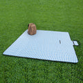 ZhongBan Extra Large Picnic & Outdoor Blanket with Waterproof Backing 80" x 90" Home & Garden > Lawn & Garden > Outdoor Living > Outdoor Blankets > Picnic Blankets ZhongBan White&blue  
