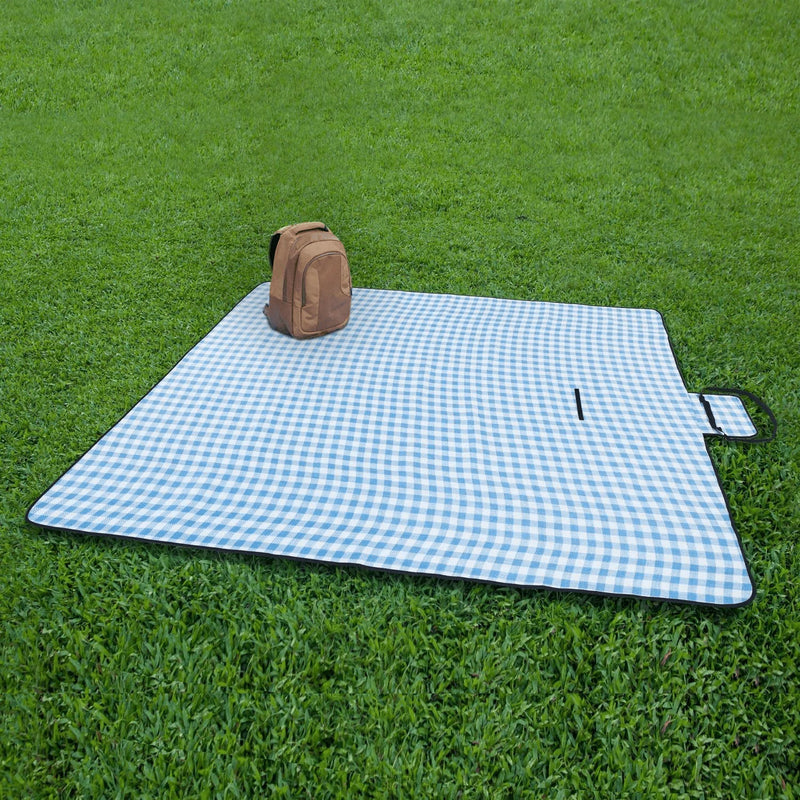 ZhongBan Extra Large Picnic & Outdoor Blanket with Waterproof Backing 80" x 90" Home & Garden > Lawn & Garden > Outdoor Living > Outdoor Blankets > Picnic Blankets ZhongBan Blue  