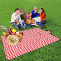 ZhongBan Extra Large Picnic & Outdoor Blanket with Waterproof Backing 80" x 90" Home & Garden > Lawn & Garden > Outdoor Living > Outdoor Blankets > Picnic Blankets ZhongBan Red  