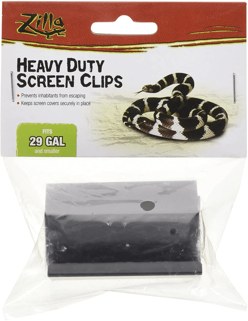 Zilla Heavy Duty Metal Screen Clips, 30 Gal and Larger Animals & Pet Supplies > Pet Supplies > Reptile & Amphibian Supplies > Reptile & Amphibian Habitat Accessories Zilla   