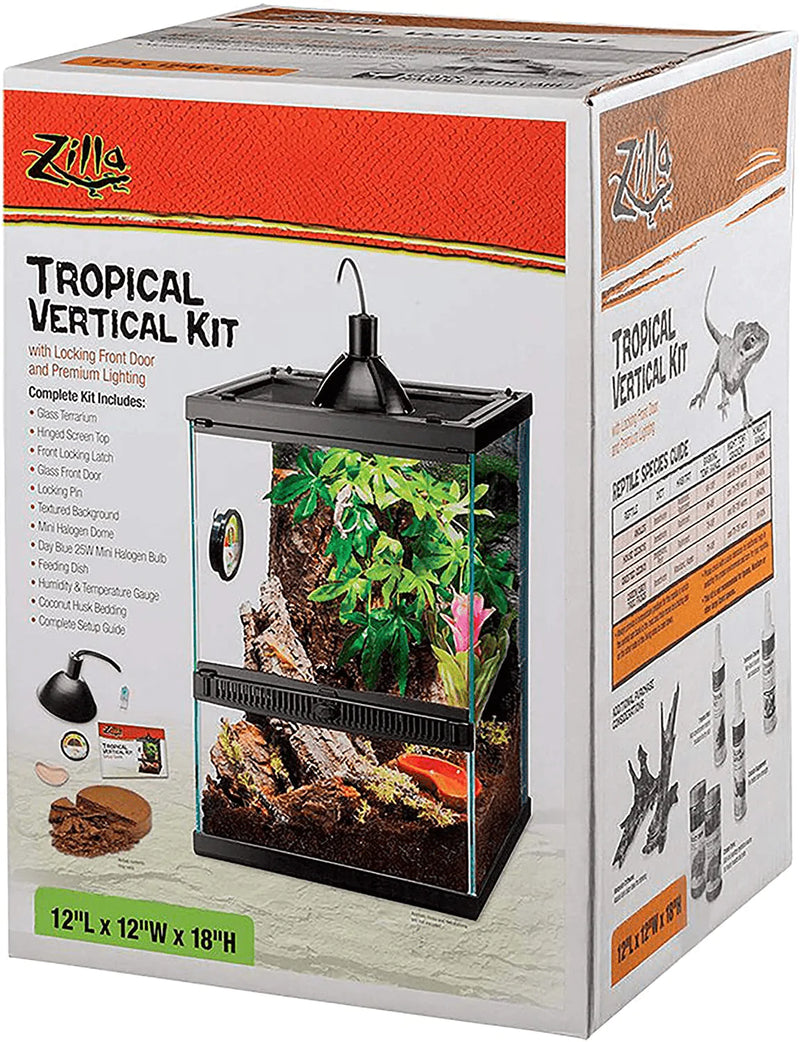 Zilla Tropical Reptile Vertical Starter Kit with Mini Halogen Lighting (ECOM) Animals & Pet Supplies > Pet Supplies > Reptile & Amphibian Supplies > Reptile & Amphibian Habitats Central Garden & Pet   