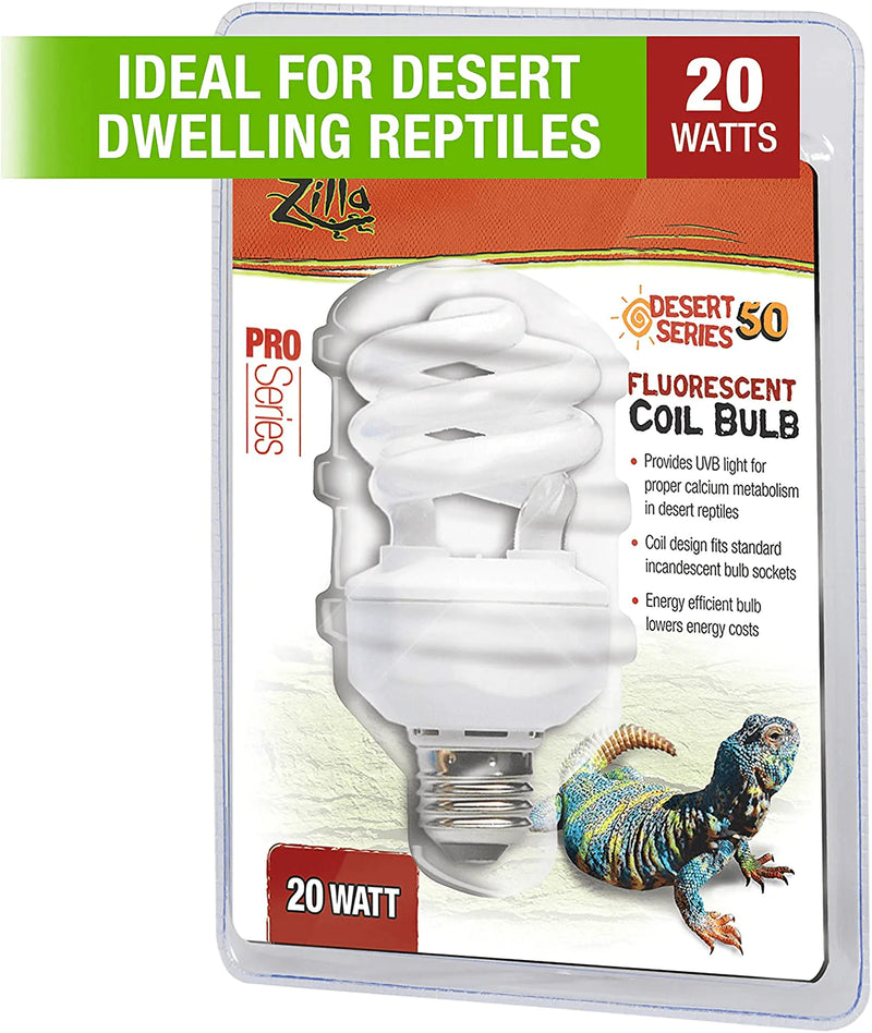 Zilla UVB Fluorescent Coil Bulb Animals & Pet Supplies > Pet Supplies > Reptile & Amphibian Supplies > Reptile & Amphibian Habitat Heating & Lighting Zilla Desert 20 Watts 