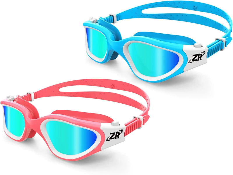ZIONOR Kids Swim Goggles, 2 Packs G1MINI Polarized Swimming Goggles Girls/Boys Sporting Goods > Outdoor Recreation > Boating & Water Sports > Swimming > Swim Goggles & Masks ZIONOR Kids-polarized Pinkgold + Bluegold  