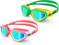 ZIONOR Kids Swim Goggles, 2 Packs G1MINI Polarized Swimming Goggles Girls/Boys Sporting Goods > Outdoor Recreation > Boating & Water Sports > Swimming > Swim Goggles & Masks ZIONOR Kids-polarized Pinkgold + Greengold  