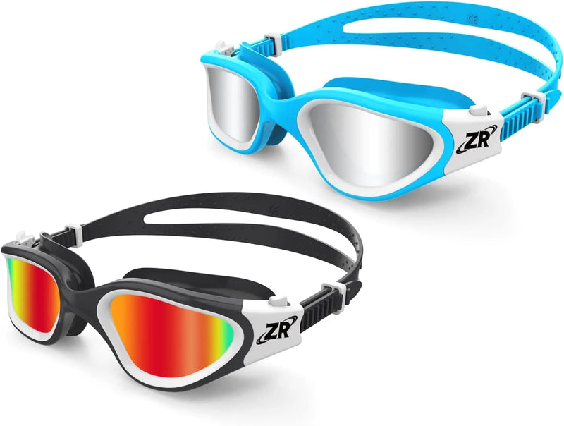 ZIONOR Kids Swim Goggles, 2 Packs G1MINI Polarized Swimming Goggles Girls/Boys Sporting Goods > Outdoor Recreation > Boating & Water Sports > Swimming > Swim Goggles & Masks ZIONOR Kids-polarized Whitered + Bluesilver  