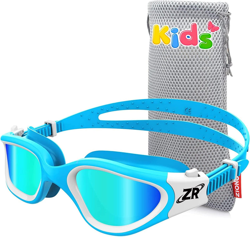 ZIONOR Kids Swim Goggles, G1MINI Polarized Swimming Goggles Comfort for Age 6-14 Sporting Goods > Outdoor Recreation > Boating & Water Sports > Swimming > Swim Goggles & Masks ZIONOR A1 (Polarized + Bright Mirrored Gold)  