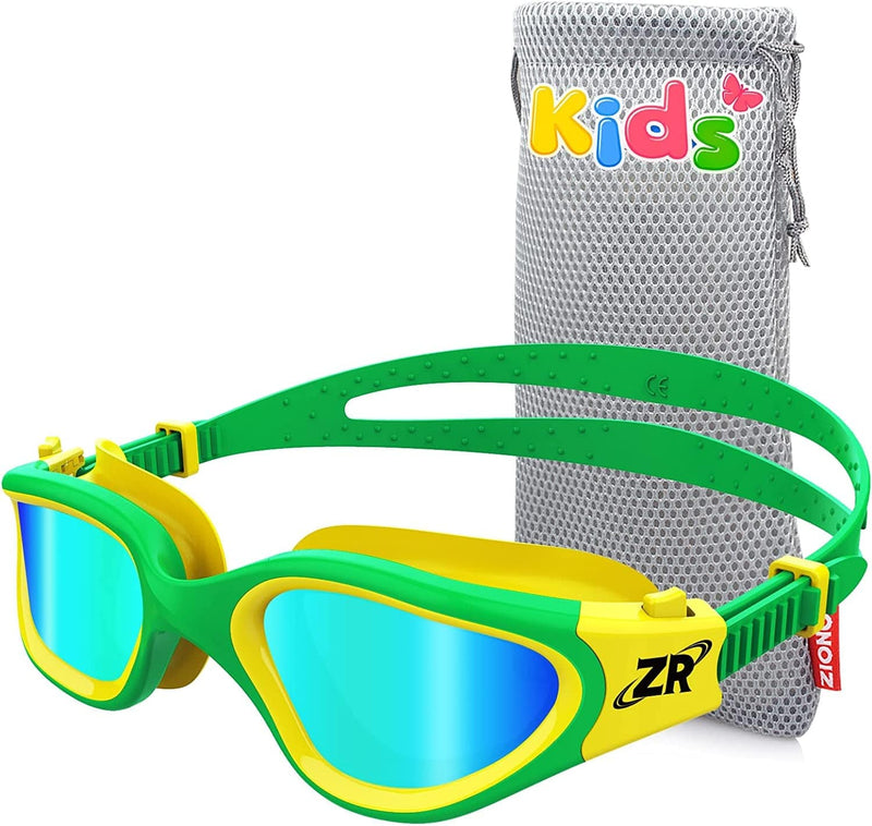 ZIONOR Kids Swim Goggles, G1MINI Polarized Swimming Goggles Comfort for Age 6-14 Sporting Goods > Outdoor Recreation > Boating & Water Sports > Swimming > Swim Goggles & Masks ZIONOR B0 (Polarized + Bright Mirrored Gold)  