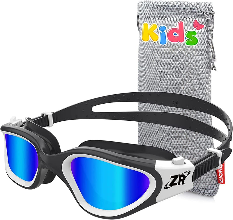 ZIONOR Kids Swim Goggles, G1MINI Polarized Swimming Goggles Comfort for Age 6-14 Sporting Goods > Outdoor Recreation > Boating & Water Sports > Swimming > Swim Goggles & Masks ZIONOR A9 (Polarized + Bright Mirrored Blue)  