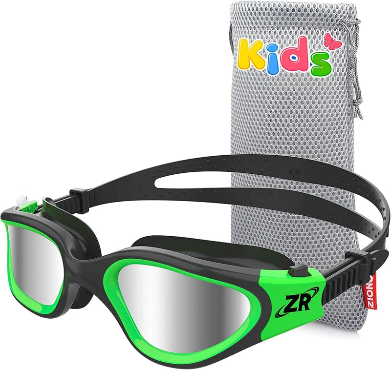 ZIONOR Kids Swim Goggles, G1MINI Polarized Swimming Goggles Comfort for Age 6-14 Sporting Goods > Outdoor Recreation > Boating & Water Sports > Swimming > Swim Goggles & Masks ZIONOR A7 (Polarized + Bright Mirrored Silver)  