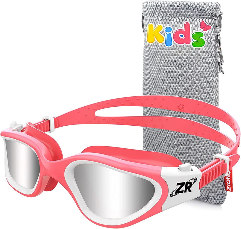ZIONOR Kids Swim Goggles, G1MINI Polarized Swimming Goggles Comfort for Age 6-14 Sporting Goods > Outdoor Recreation > Boating & Water Sports > Swimming > Swim Goggles & Masks ZIONOR B2 (Polarized + Bright Mirrored Silver)  