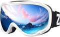 ZIONOR Lagopus Ski Goggles - Snowboard Snow Goggles for Men Women Adult Youth Sporting Goods > Outdoor Recreation > Winter Sports & Activities > Skiing & Snowboarding > Ski & Snowboard Goggles ZIONOR A0-vlt 8.6% White Frame Silver Lens  