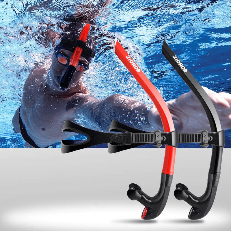 ZIONOR Snorkel Lap Swimming Swimmer Training Diving Snorkeling Comfortable Mouthpiece One-Way Purge Valve for Pool Open Water