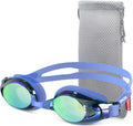 ZIONOR Swim Goggles for Men Women, Upgrade G8 Swimming Goggles for Youth Sporting Goods > Outdoor Recreation > Boating & Water Sports > Swimming > Swim Goggles & Masks ZIONOR Blue Frame Mirror Gold Lens  