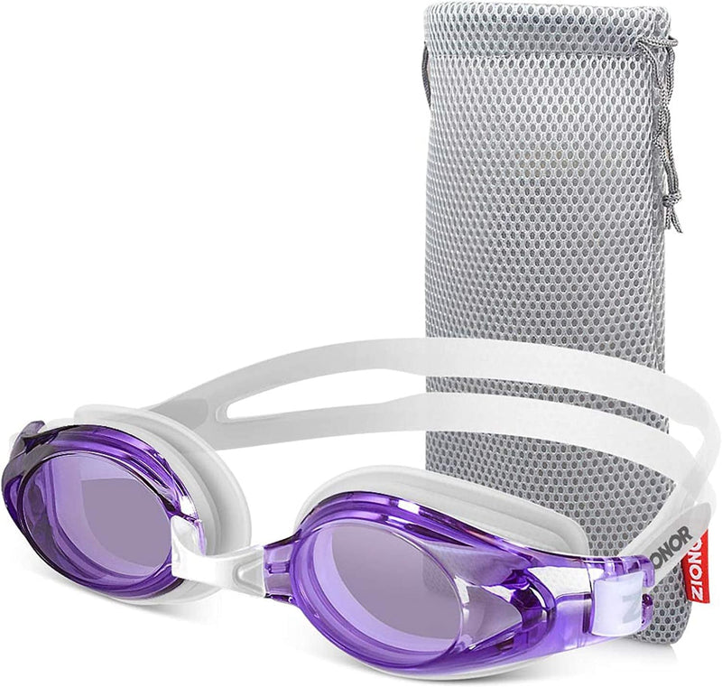 ZIONOR Swim Goggles for Men Women, Upgrade G8 Swimming Goggles for Youth Sporting Goods > Outdoor Recreation > Boating & Water Sports > Swimming > Swim Goggles & Masks ZIONOR Clear Purple Lens  