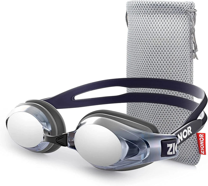 ZIONOR Swim Goggles for Men Women, Upgrade G8 Swimming Goggles for Youth Sporting Goods > Outdoor Recreation > Boating & Water Sports > Swimming > Swim Goggles & Masks ZIONOR Grey Frame Silver Lens  