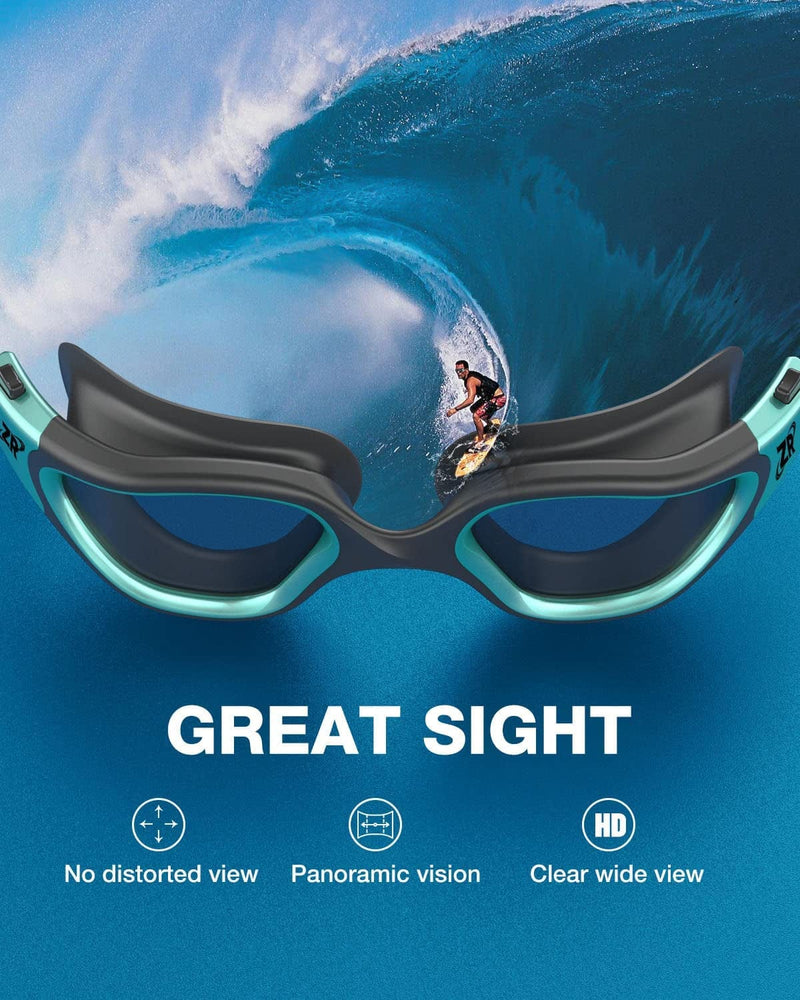 ZIONOR Swim Goggles, G1 MAX Super Anti-Fog Polarized Swimming Goggles Men Women Sporting Goods > Outdoor Recreation > Boating & Water Sports > Swimming > Swim Goggles & Masks ZIONOR   