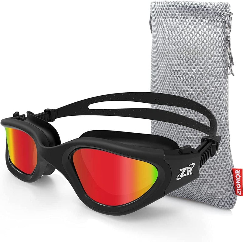ZIONOR Swim Goggles, G1 Polarized Swimming Goggles Anti-Fog for Adult Men Women Sporting Goods > Outdoor Recreation > Boating & Water Sports > Swimming > Swim Goggles & Masks ZIONOR C3 (Polarized + Bright Mirror Red)  