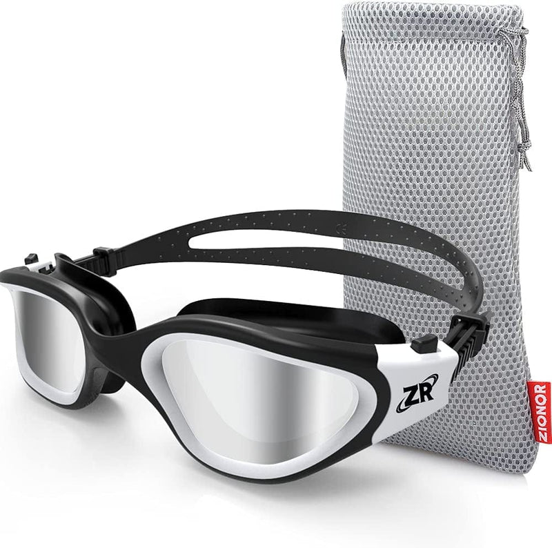 ZIONOR Swim Goggles, G1 Polarized Swimming Goggles Anti-Fog for Adult Men Women Sporting Goods > Outdoor Recreation > Boating & Water Sports > Swimming > Swim Goggles & Masks ZIONOR B8 (Polarized + Bright Mirror Silver)  