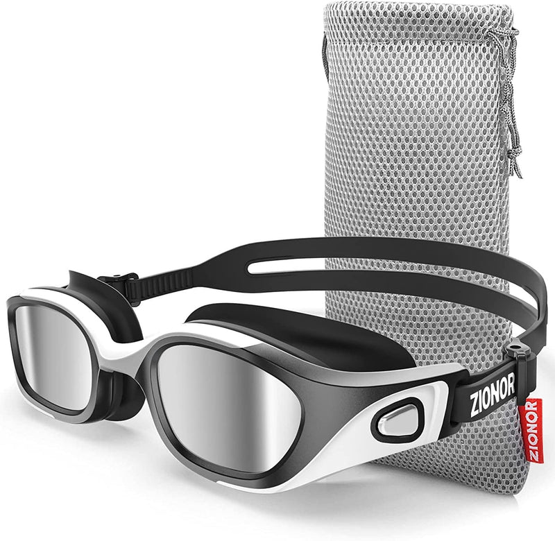 ZIONOR Swim Goggles, Nearsighted Replaceable Lens Swimming Goggles for Men Women Sporting Goods > Outdoor Recreation > Boating & Water Sports > Swimming > Swim Goggles & Masks ZIONOR A2-silver  