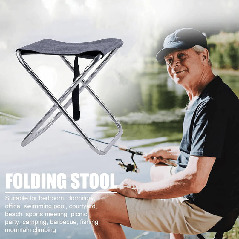 ZIUQAB Mini Folding Camping Stool, Small Portable Stools for Outdoor Hiking BBQ Rest, Light Fishing Seat for Adults
