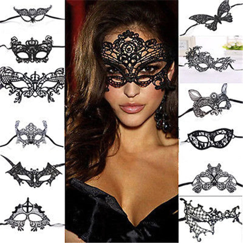 ZIYIXIN 1PCS Black Women Sexy Lace Eye Mask Party Masks for Masquerade Halloween Venetian Costumes Carnival Mask Apparel & Accessories > Costumes & Accessories > Masks ZIYIXIN   