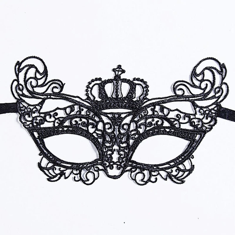 ZIYIXIN 1PCS Black Women Sexy Lace Eye Mask Party Masks for Masquerade Halloween Venetian Costumes Carnival Mask Apparel & Accessories > Costumes & Accessories > Masks ZIYIXIN 2 Crown 