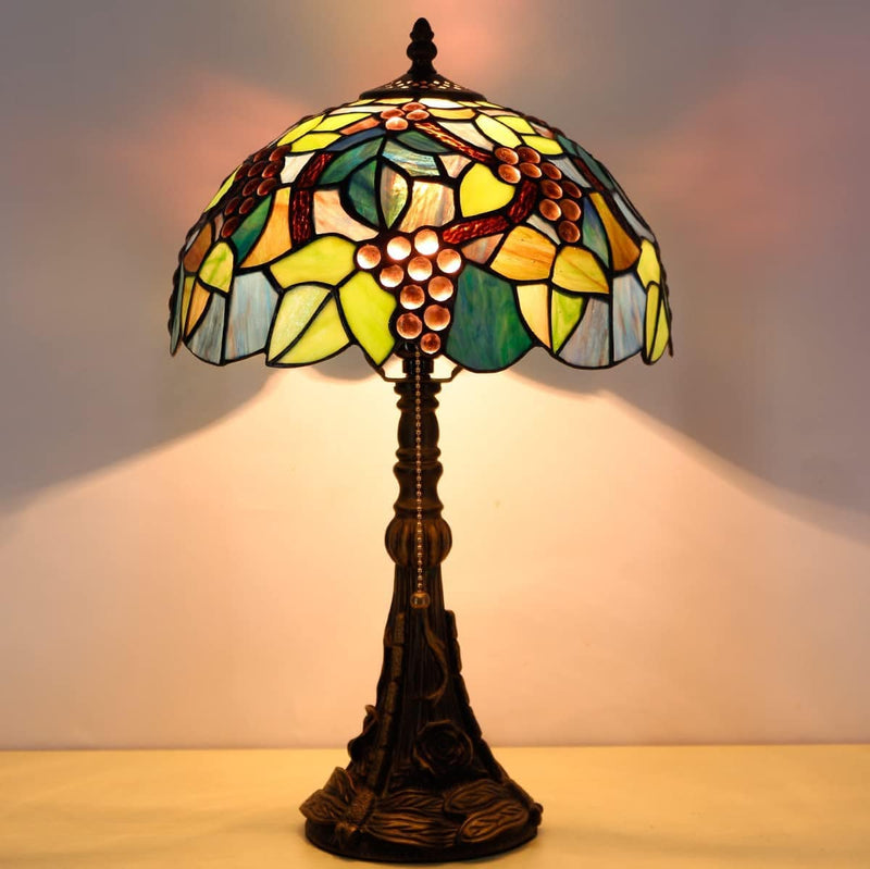 ZJART Tiffany Lamp W12H19 Inch Blue Stained Glass Table Lamp Bedside Nightstand Desk Reading Lamp Work Study Desktop Light Decor Home Kids Bedroom Living Room Office Pull Chain Switch (Z12A02F12) Home & Garden > Pool & Spa > Pool & Spa Accessories ZJART Z31A05F12  