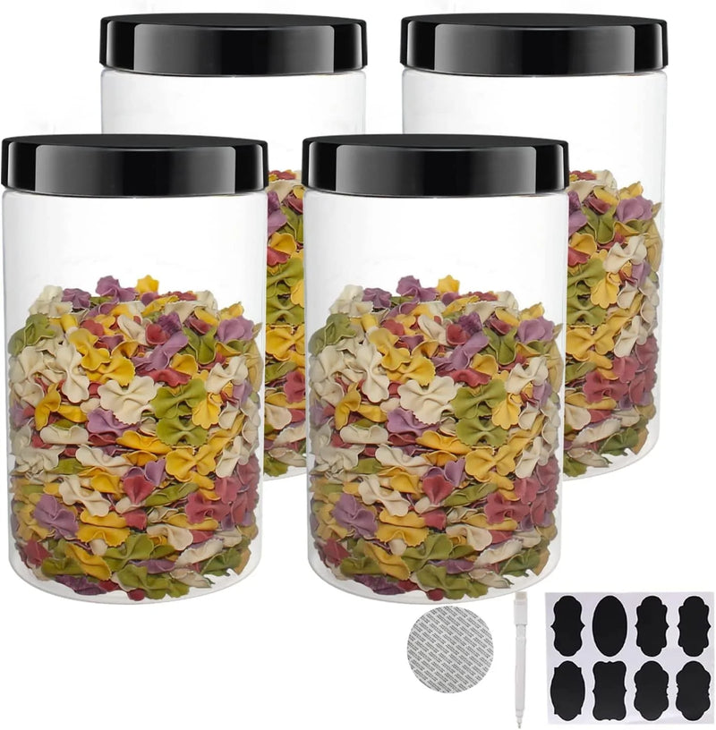 Zmybcpack 8 Pack 20 Oz (600 Ml) Clear Straight Cylinders Plastic Storage Jars- Wide Opening Tubs with Aluminum Lids - BPA Free PET Container Home & Kitchen Storage of Dry Goods, Peanut, Candy Home & Garden > Decor > Decorative Jars zmybcpack 55 OZ(4 Pack)  