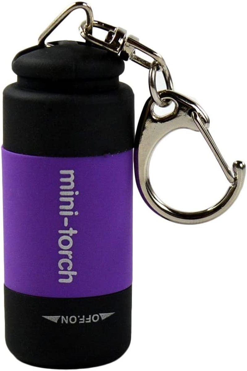 ZOANCC Small LED Torch, Mini Torch Flashlight Keyring Rechargeable Keyring Torch USB Tiny Pocket Torchlight Waterproof Torches Lamp Portable Keychain Torch Light for Outdoors Emergency (Yellow) Hardware > Tools > Flashlights & Headlamps > Flashlights ZOANCC Purple  