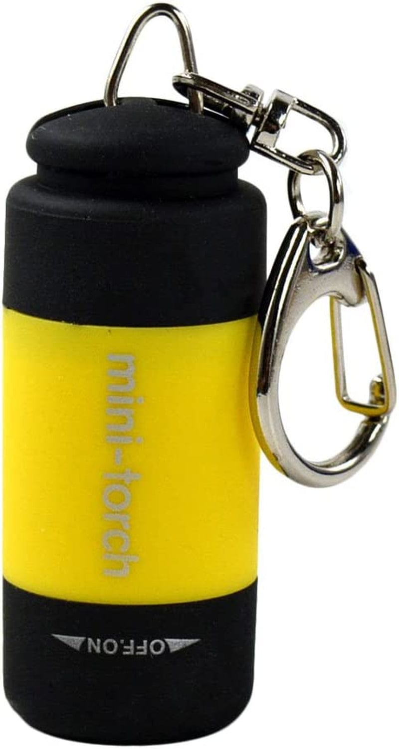ZOANCC Small LED Torch, Mini Torch Flashlight Keyring Rechargeable Keyring Torch USB Tiny Pocket Torchlight Waterproof Torches Lamp Portable Keychain Torch Light for Outdoors Emergency (Yellow) Hardware > Tools > Flashlights & Headlamps > Flashlights ZOANCC Yellow  