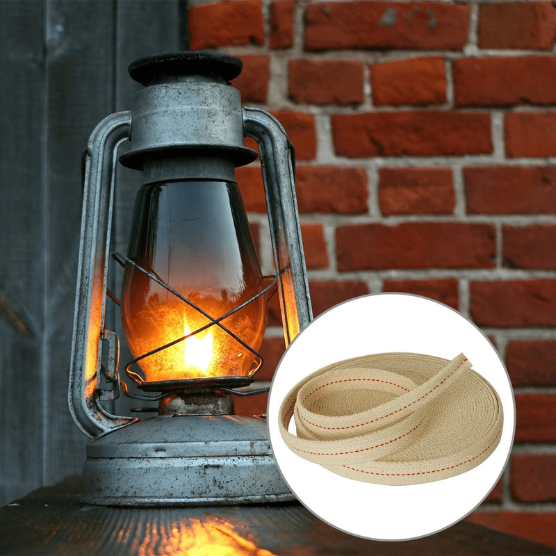 ZOENHOU 3/4 Inch 33 Feet 100% Cotton Oil Wicks, Oil Lamp Wick with Red Stitch Replacement Oil Lanterns Wick for Kerosene Burner Lighting or Paraffin Oil Based Lanterns