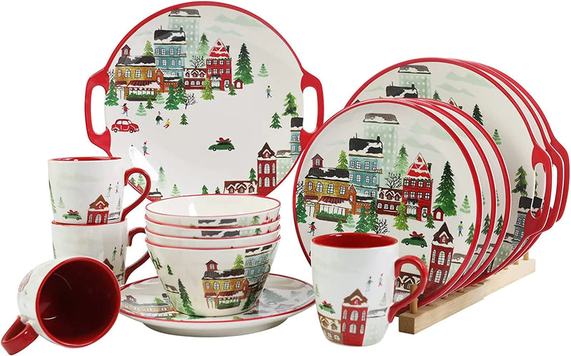 Zog Melamine Dinnerware Set for 4 - 16 Pcs Camping Dishes Set with Dinner Plates,Salad Plates,Cups and Bowls.Lightweight and Unbreakable (Flower2) Home & Garden > Kitchen & Dining > Tableware > Dinnerware Zog Flower3  