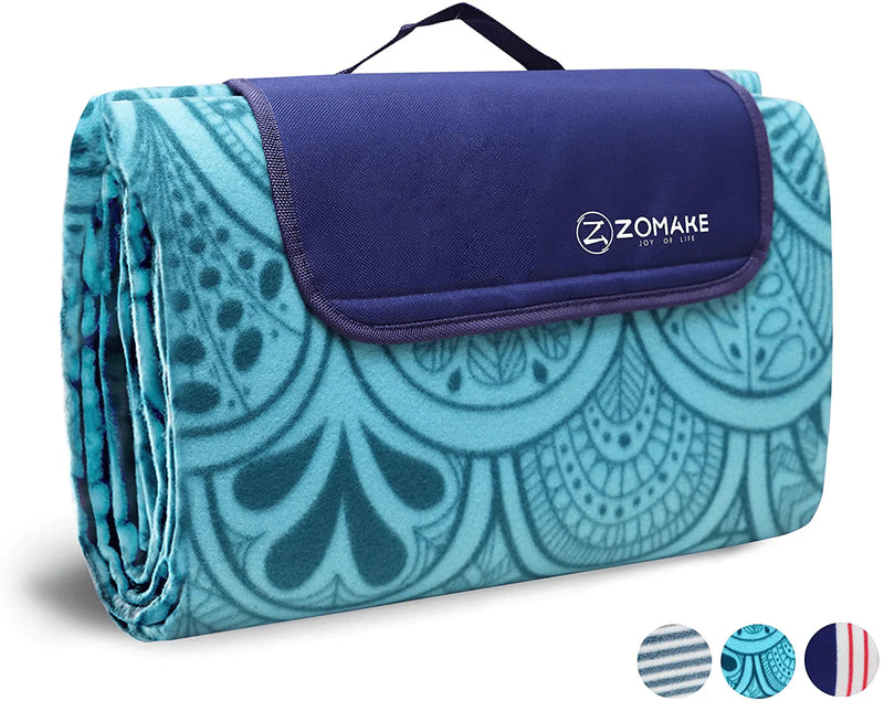 ZOMAKE Picnic Blanket Mat Water Resistant Sandproof Extra Large, Outdoor Blanket with Waterproof Backing for Camping, Concerts, Beach, Park on Grass Picnic Blankets Home & Garden > Lawn & Garden > Outdoor Living > Outdoor Blankets > Picnic Blankets ZOMAKE Teal 59x59  