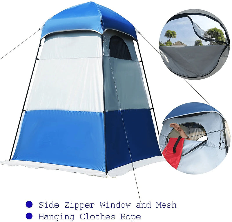 Zongti Portable Shower Tent Oversize Camping Shower Tents Privacy Shelter,Portable Toilet Camp Tall Bathroom Tent,Changing Dressing Room Camp,Easy Set up Outdoor Camping Privacy Shelter Sporting Goods > Outdoor Recreation > Camping & Hiking > Portable Toilets & Showers ZONGTI   