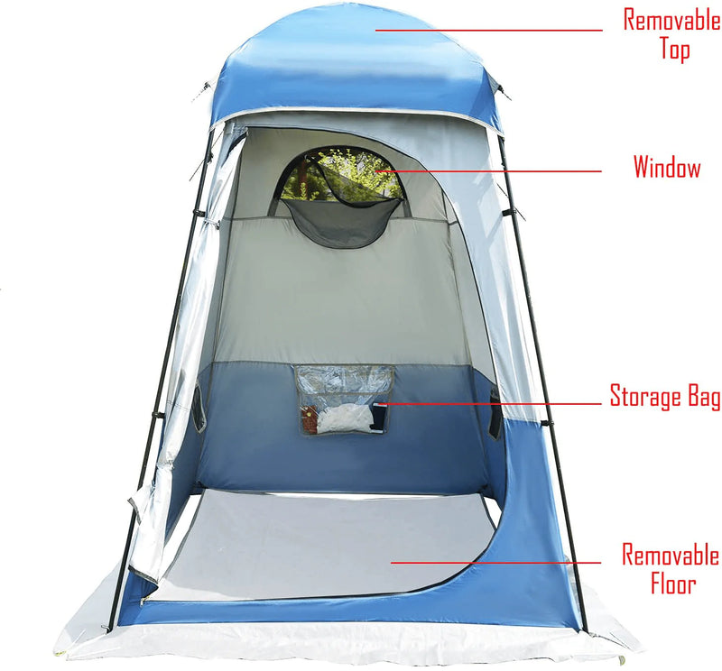 Zongti Portable Shower Tent Oversize Camping Shower Tents Privacy Shelter,Portable Toilet Camp Tall Bathroom Tent,Changing Dressing Room Camp,Easy Set up Outdoor Camping Privacy Shelter Sporting Goods > Outdoor Recreation > Camping & Hiking > Portable Toilets & Showers ZONGTI   
