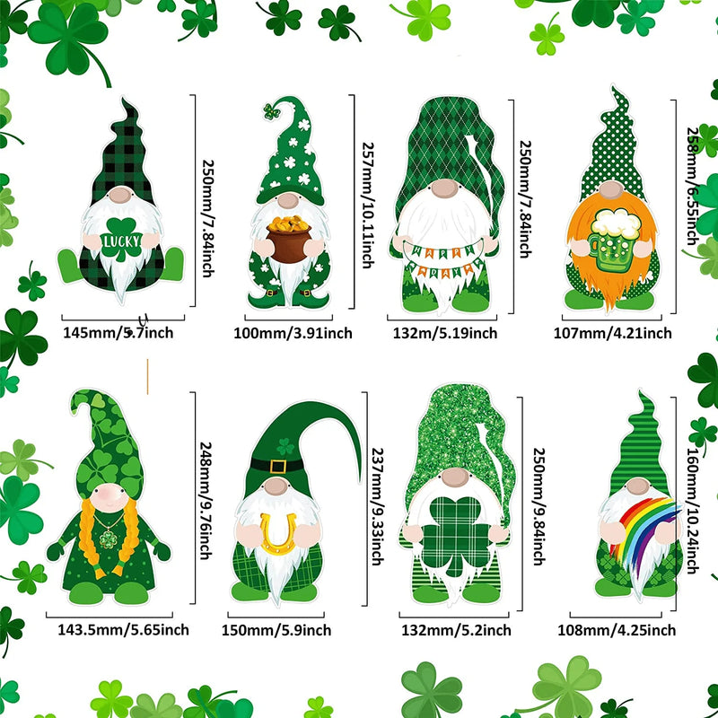 Zonon 76 Pieces 8 Sheets St. Patrick'S Day Shamrock Decorations Window Clings Static Window Stickers Hat Shoes Gold Coins Decals Irish Stickers for Home Office Party Ornaments Supplies Arts & Entertainment > Party & Celebration > Party Supplies Zonon   