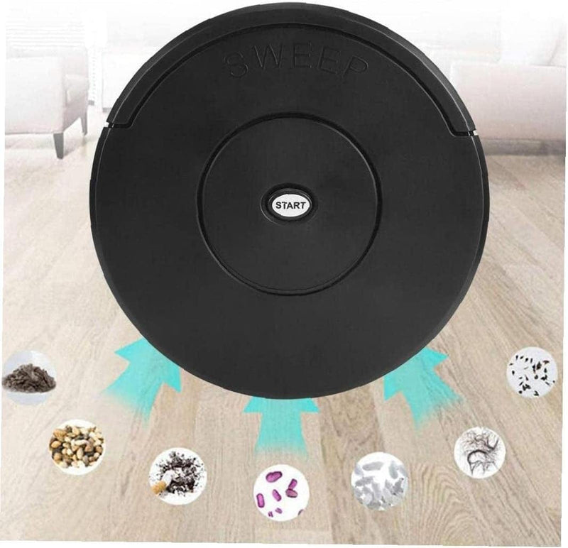 Zonster 1Pc Robot Vacuum Cleaner Cordless Strong Suction Floor Dust Sweeper Mopping Robot Lazy Home Cleaning Appliances, Black, 23Cm*5.5Cm Home & Garden > Household Supplies > Household Cleaning Supplies Zonster   