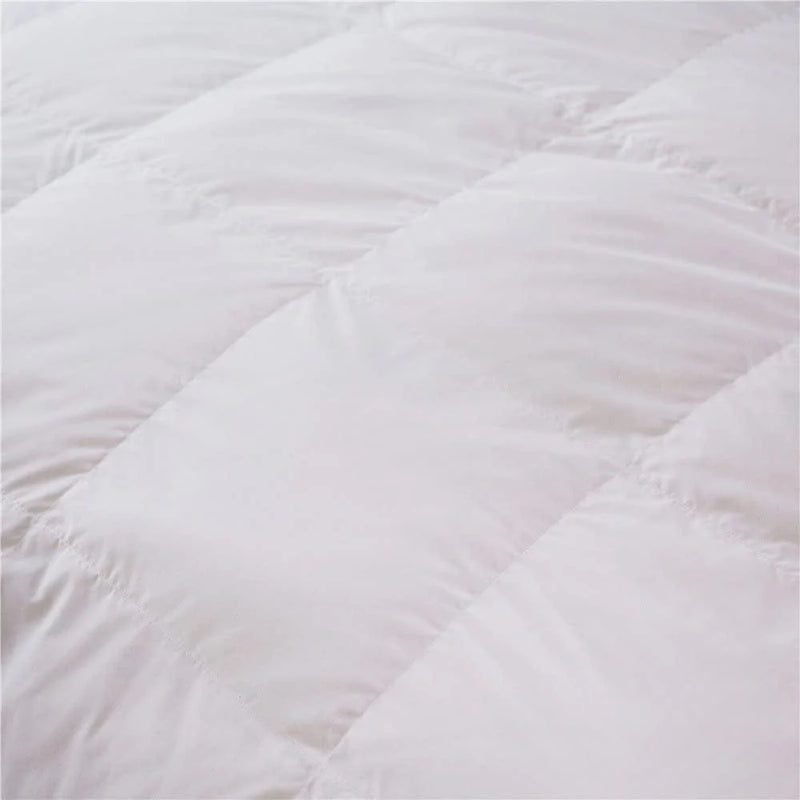 ZOOM LUAN Lightweight Goose down Comforter Queen Size Duvet Insert 750+Fill Power 100% Cotton Shell down Proof , White with Corner Tabs (White,Queen)