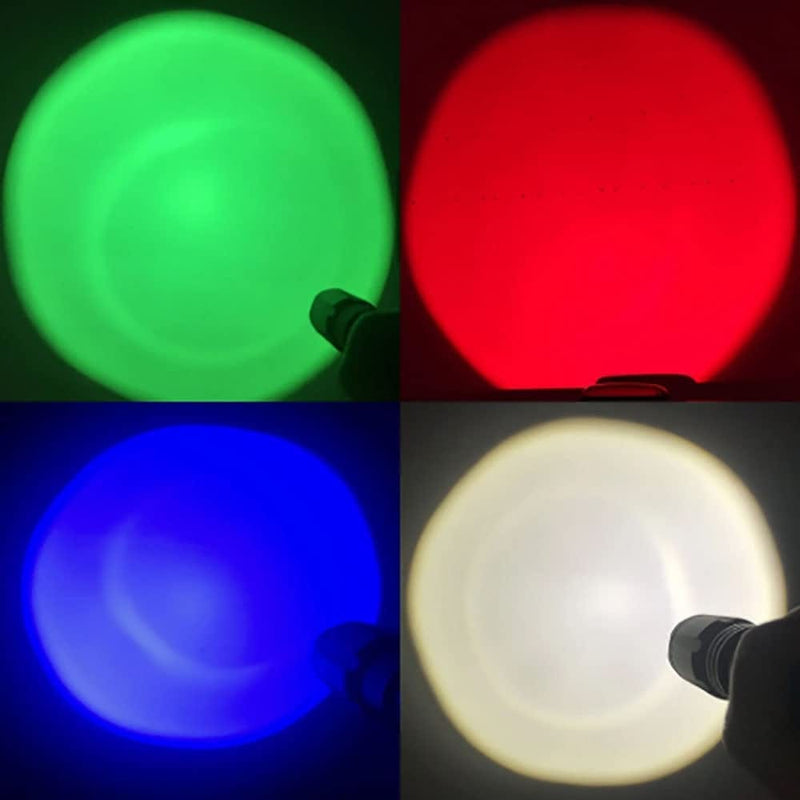 Zoomable Red Flashlight,Red Green White Blue 4 Color in 1 Tactical Flashlight,Night Vision Pocket Flashlight Waterproof Outdoor Torches for Fishing Hog Coon Coyote Hunting Fishing Hardware > Tools > Flashlights & Headlamps > Flashlights GRABOYY   