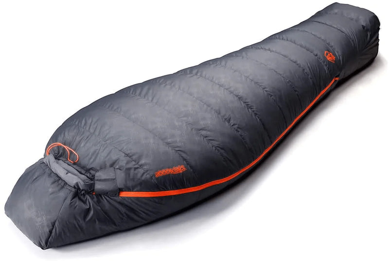ZOOOBELIVES 10 Degree F Hydrophobic down Sleeping Bag for Adults - Lightweight and Compact 4-Season Mummy Bag for Backpacking, Camping, Mountaineering and Other Outdoor Activities – Alplive D1500 Sporting Goods > Outdoor Recreation > Camping & Hiking > Sleeping Bags ZOOOBELIVES Gray R side Zipper  