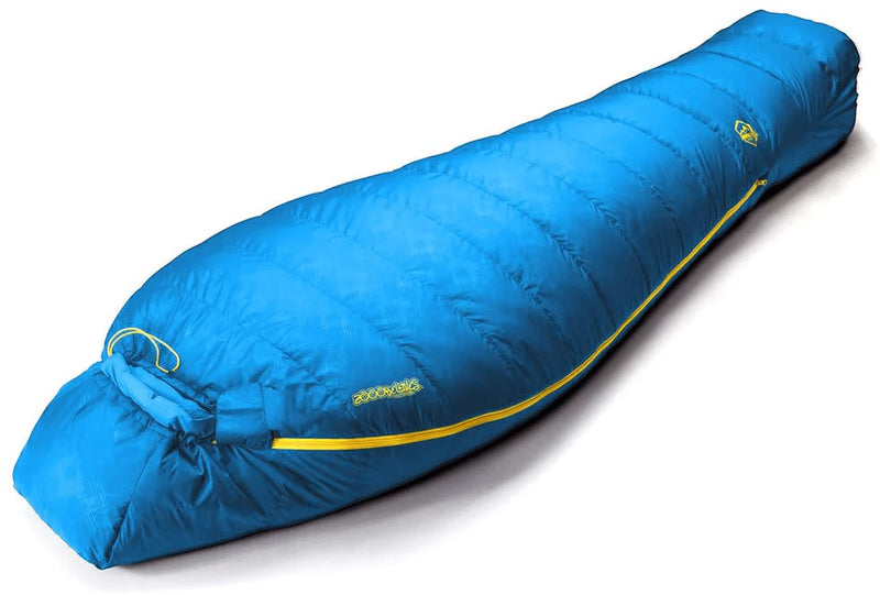 ZOOOBELIVES 10 Degree F Hydrophobic down Sleeping Bag for Adults - Lightweight and Compact 4-Season Mummy Bag for Backpacking, Camping, Mountaineering and Other Outdoor Activities – Alplive D1500 Sporting Goods > Outdoor Recreation > Camping & Hiking > Sleeping Bags ZOOOBELIVES Sapphire blue R zipper  